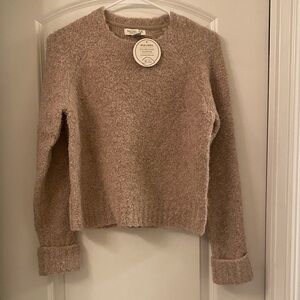 Rachel Zoe Cozy Tan Crew Neck Sweater